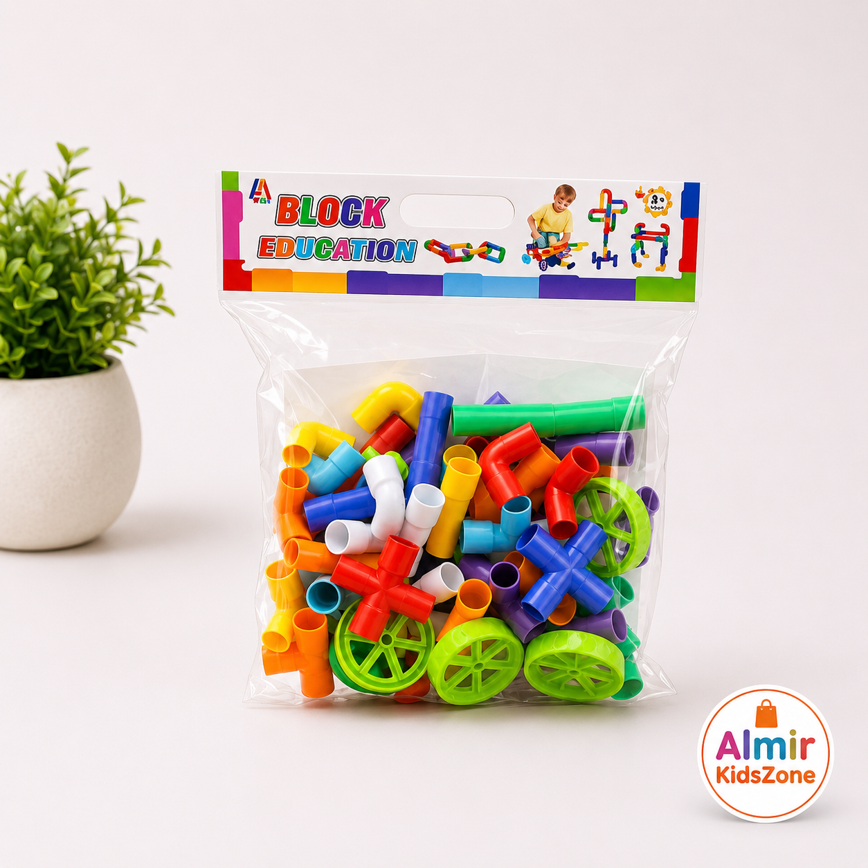 Kids Educational Pipe Building Blocks Set